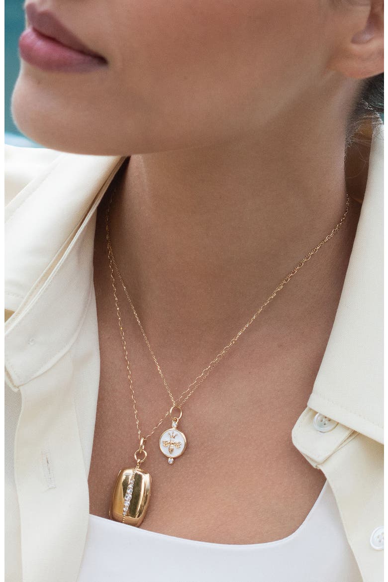 Kate 18k Gold Diamond Locket Necklace, Alternate, color, 18K YELLOW GOLD