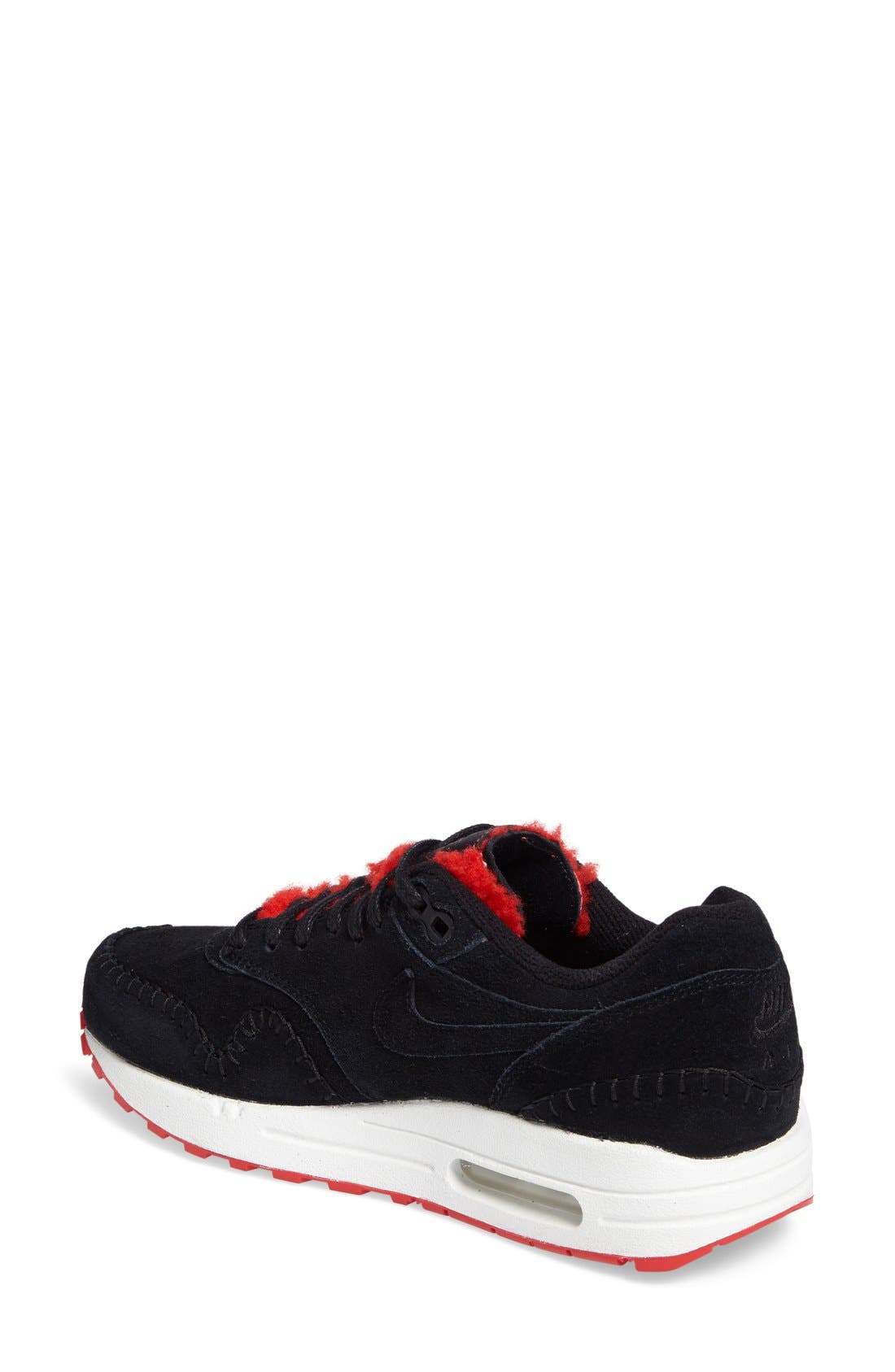 'Air Max 1 Vintage' Sneakers, Alternate, color, BLACK/ RED/ WHITE