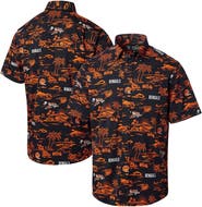 Reyn Spooner Men's Reyn Spooner Black Cincinnati Bengals Throwback Kekai Print Button-Up Shirt