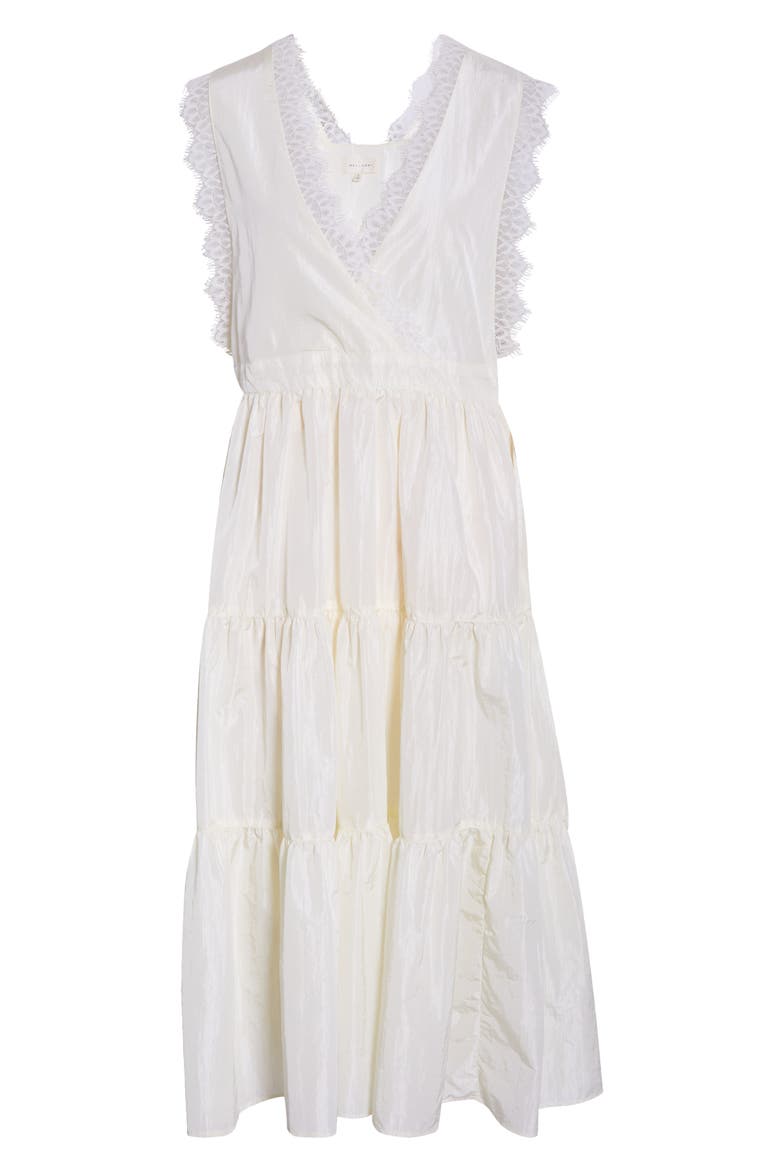 Lace Detail Tiered Dress, Alternate, color, WHITE