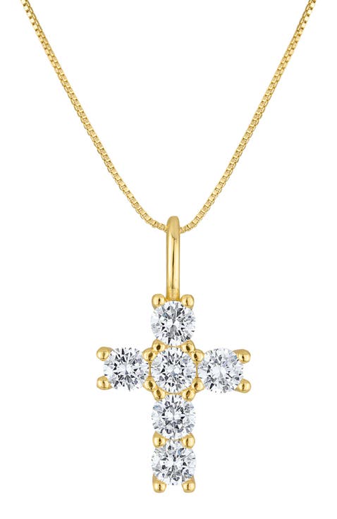 14k Gold Filled CZ Cross Necklace