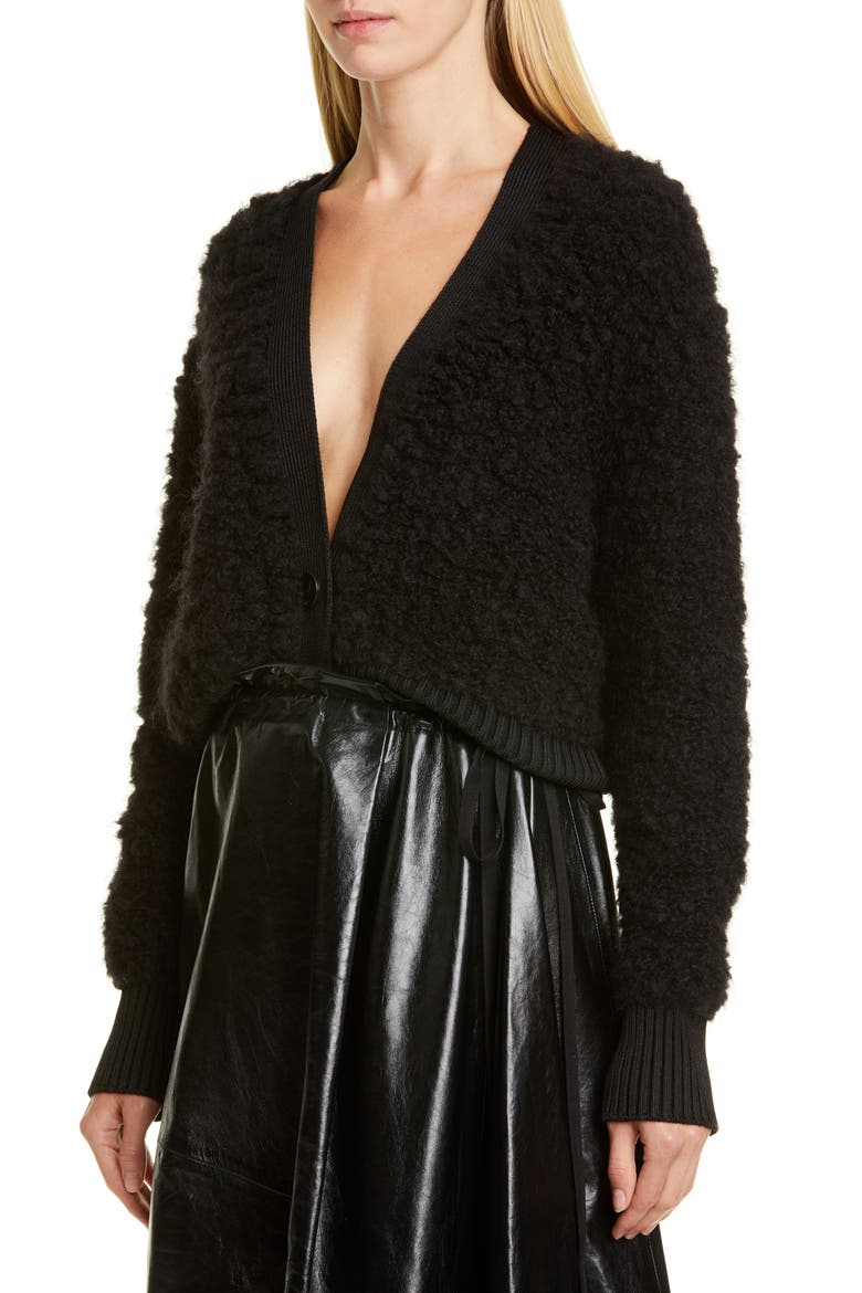Crop Cardigan, Alternate, color, BLACK