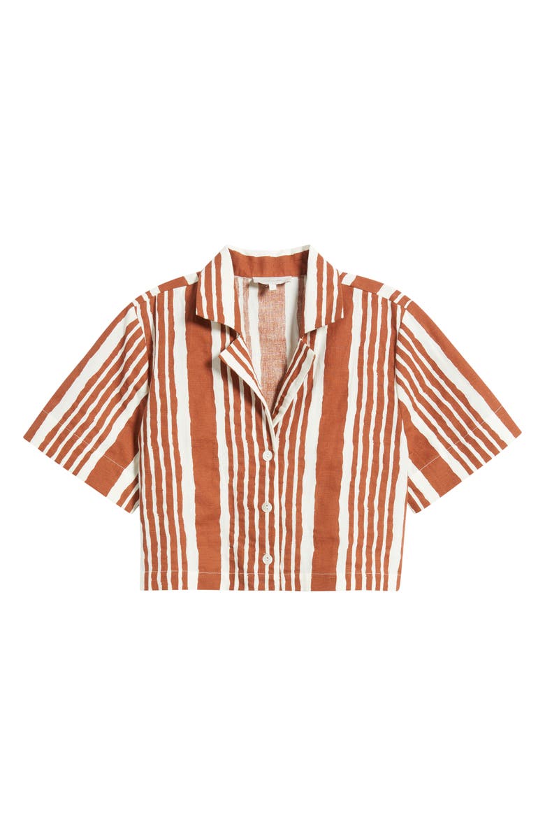 Cleobella Mizuki Stripe Woven Shirt, Alternate, color, Vecchio Stripe Print
