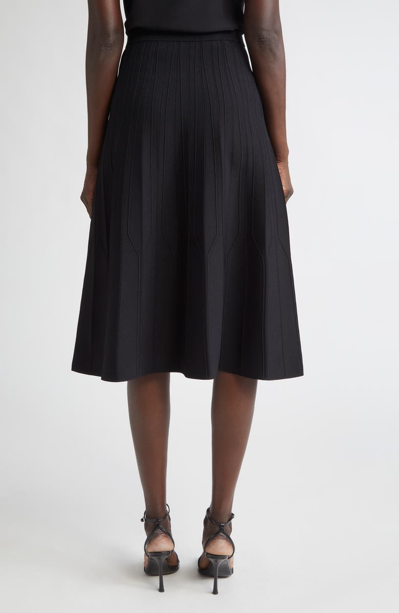 ST. JOHN Knit A-Line Skirt, Alternate, color, Black