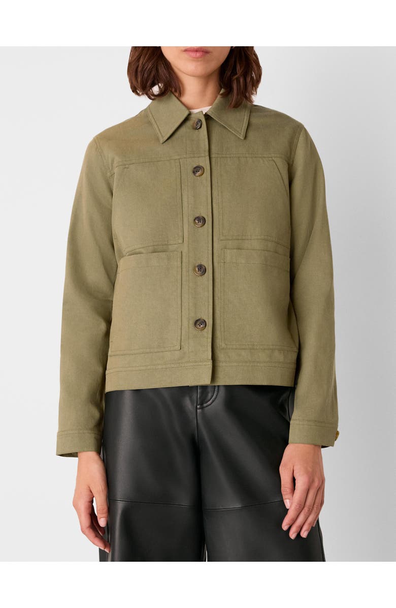 Whistles Mia Pocket Detail Jacket, Alternate, color, Khaki