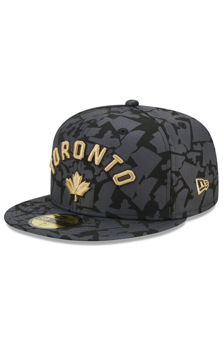New Era Men's New Era  Gray Toronto Raptors 2022/23 City Edition Official 59FIFTY Fitted Hat, Main, color, 