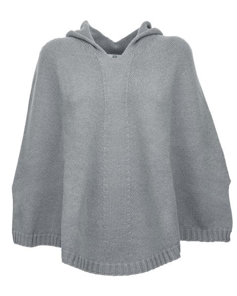 Pure Cashmere Hooded Poncho