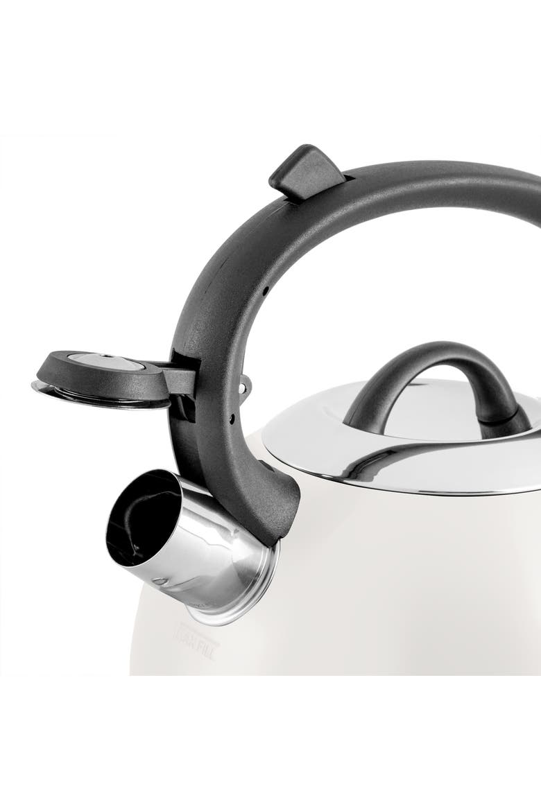 Flintshire 1.75 Quart Whistling Tea Kettle, Alternate, color, White