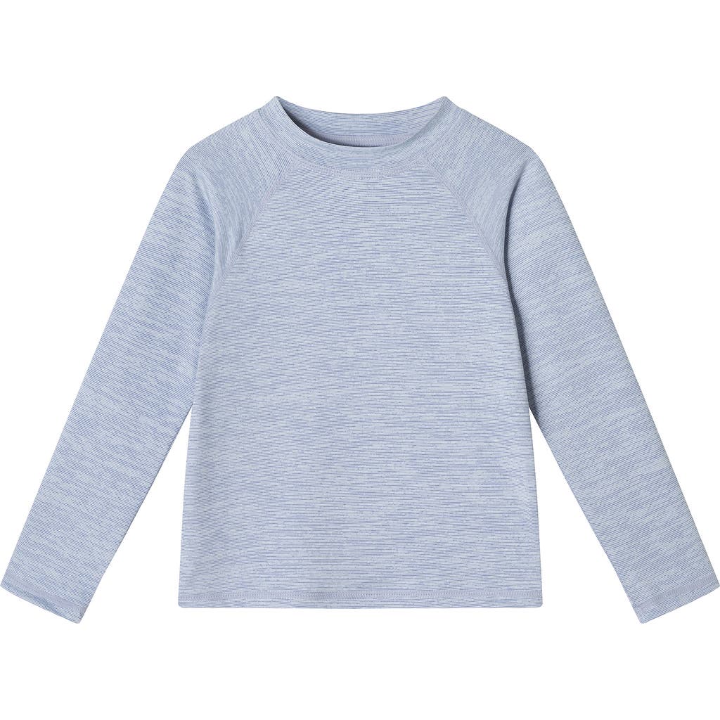 Andy & Evan Kids' Space Dyed Raglan Rashguard In Heather Navy