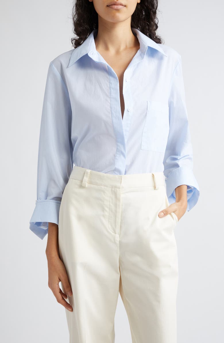 TWP Boyfriend Button-Up Shirt, Main, color, Baby Blue