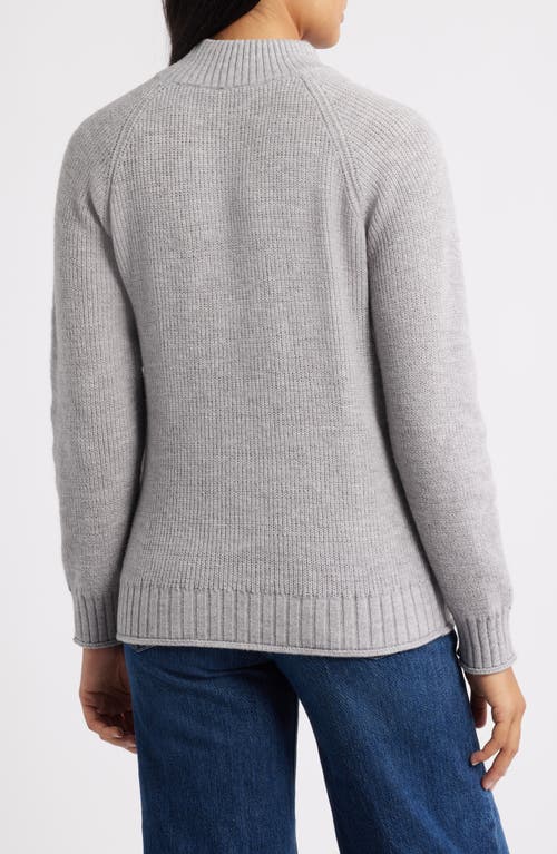 Wit & Wisdom Soutache Mock Neck Sweater In Gray