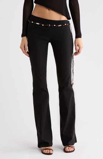 Krislynn Button Belt Flared Pants