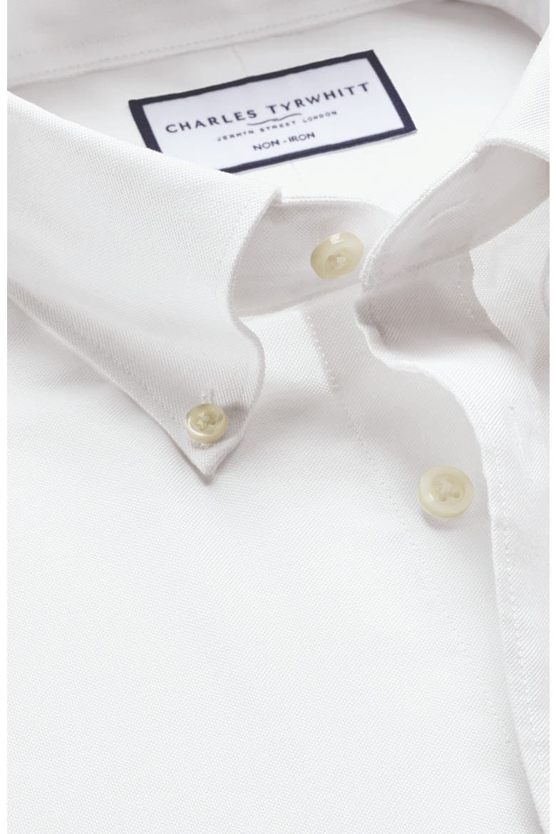 Non-Iron Stretch Oxford Shirt, Alternate, color, White