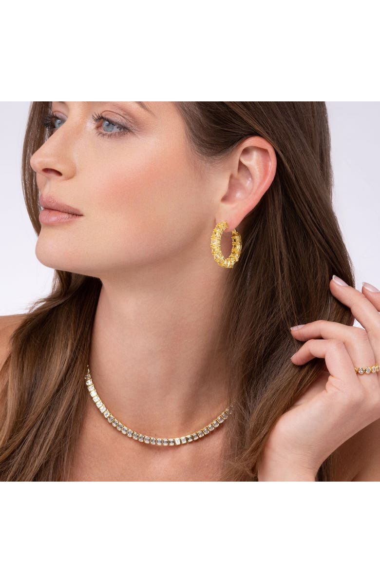 Anna Zuckerman Ms Congeniality 19 Carat Hoops, Alternate, color, Canary Yellow