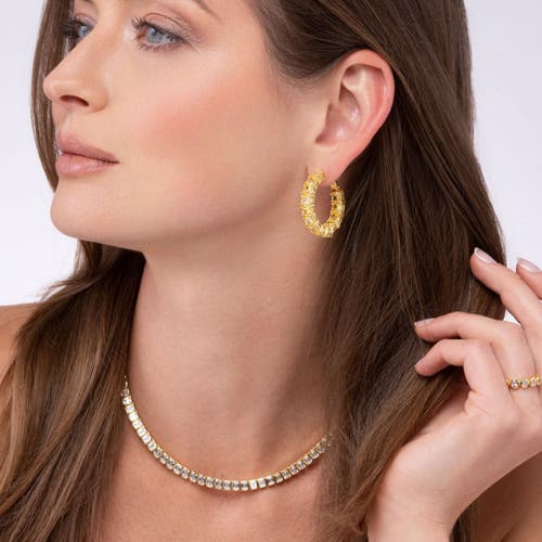 Anna Zuckerman Ms Congeniality 19 Carat Hoops In Canary Yellow