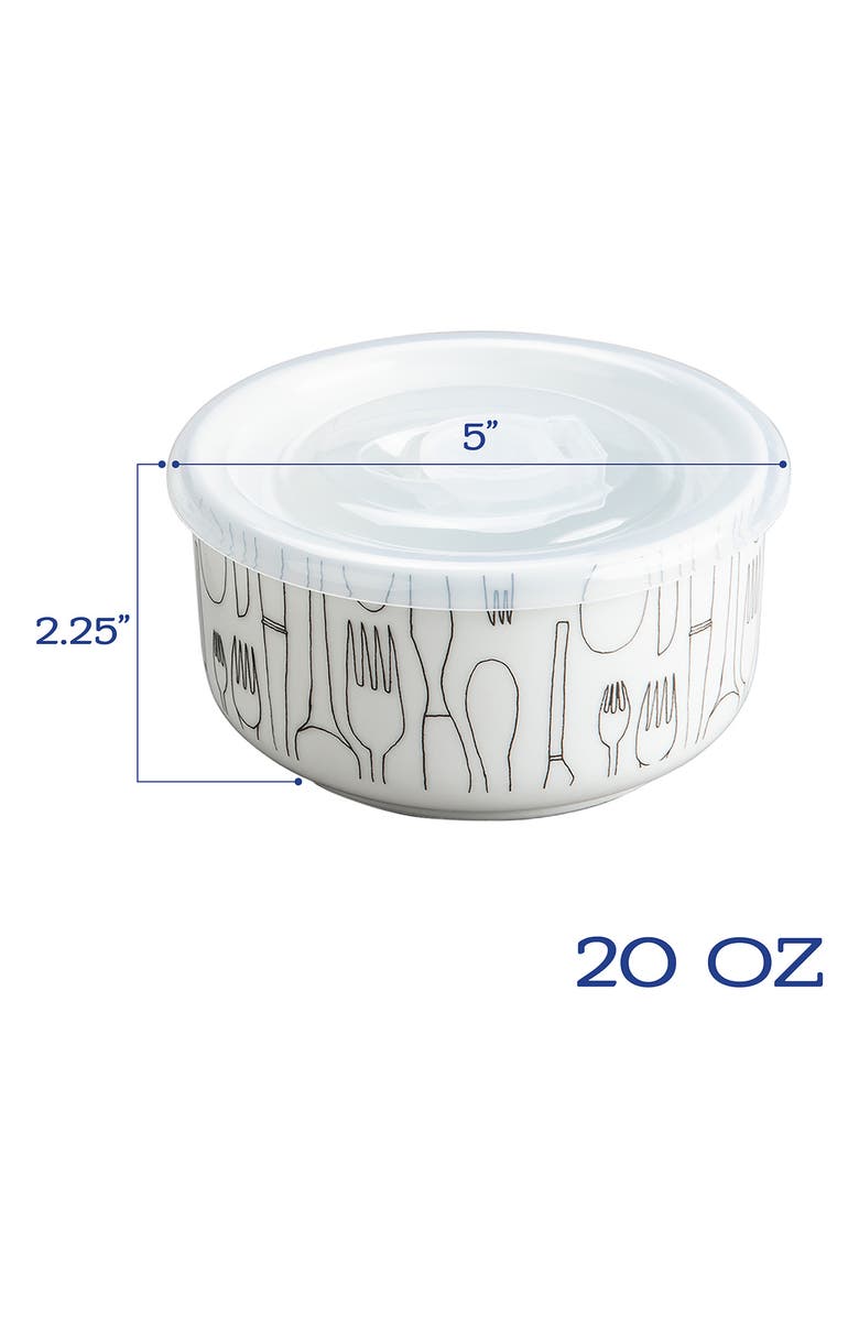 BIA Cordon Bleu Set of 4 Small Storage Bowls with Lids, Alternate, color, White