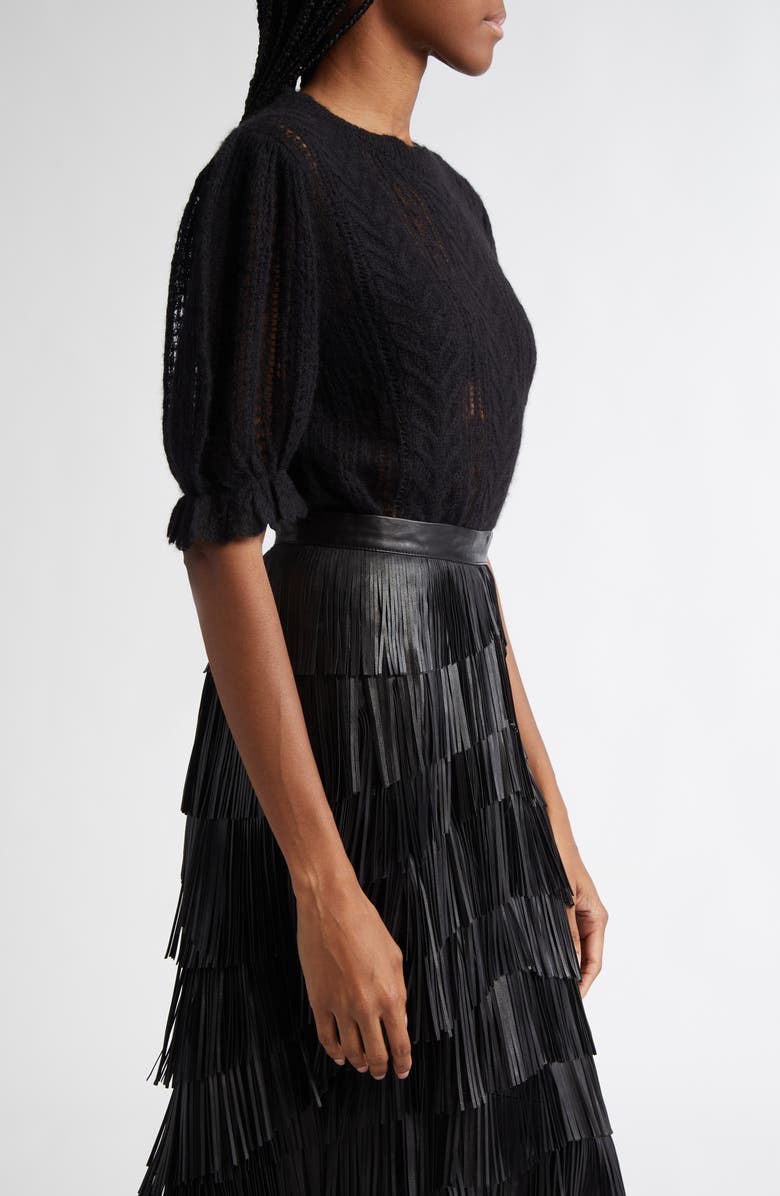 Ulla Johnson Mavis Mixed Stitch Alpaca Blend Sweater, Alternate, color,