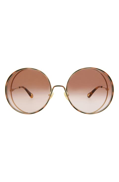 Novelty 61mm Round Sunglasses