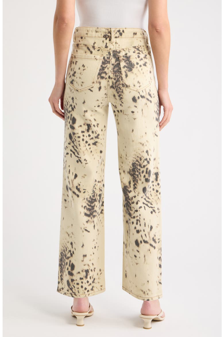 Splatter Pattern Mid Rise Bootcut Jeans, Alternate, color, SPECKLED BONE
