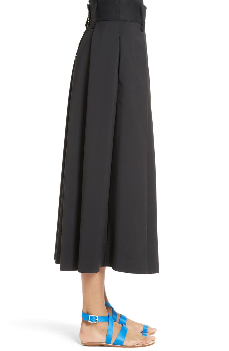 Tibi Agathe High Waist Pleated Midi Skirt, Alternate, color, 