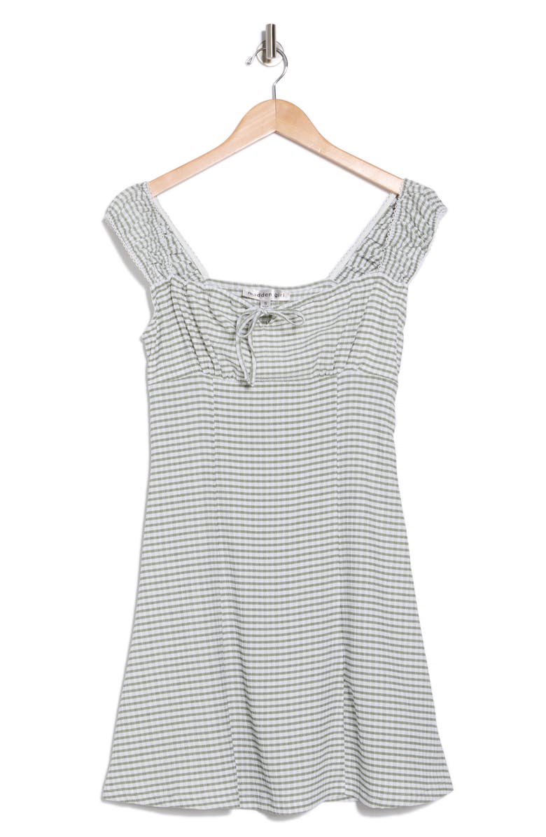 Madden Girl Emma Fit & Flare Dress, Alternate, color, Sage/ Ivory