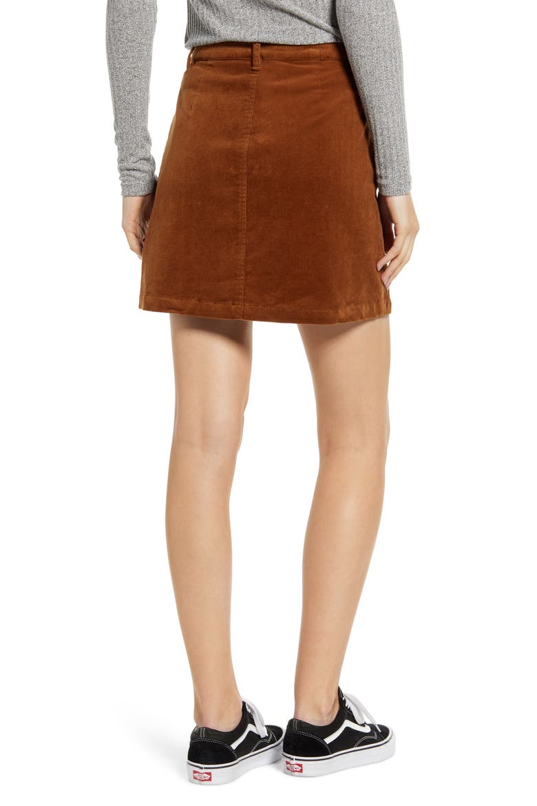 Corduroy Miniskirt, Alternate, color, BROWN DACHSHUND