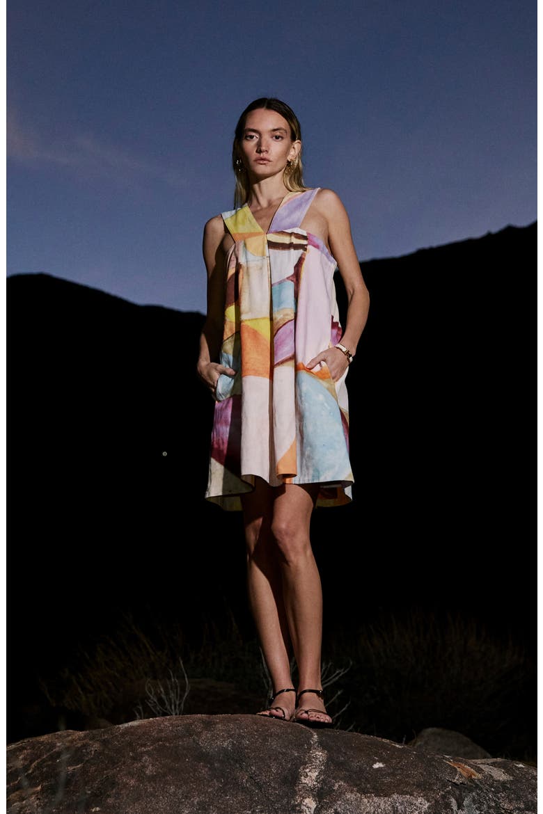 Arya Sleeveless Minidress, Alternate, color, YELLOW MULTI