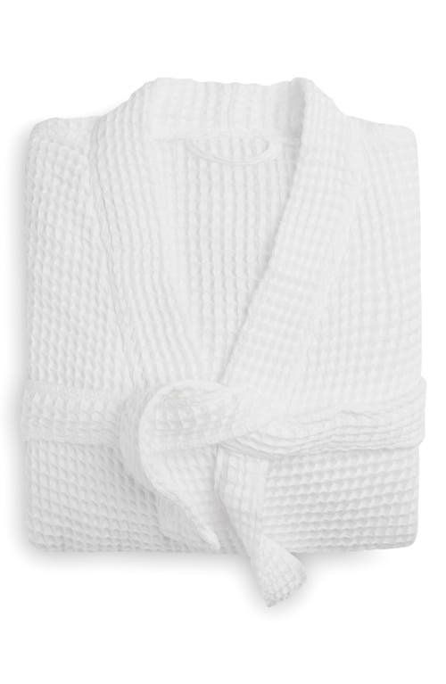 Parachute Gender Inclusive Waffle Knit Cotton Robe In White