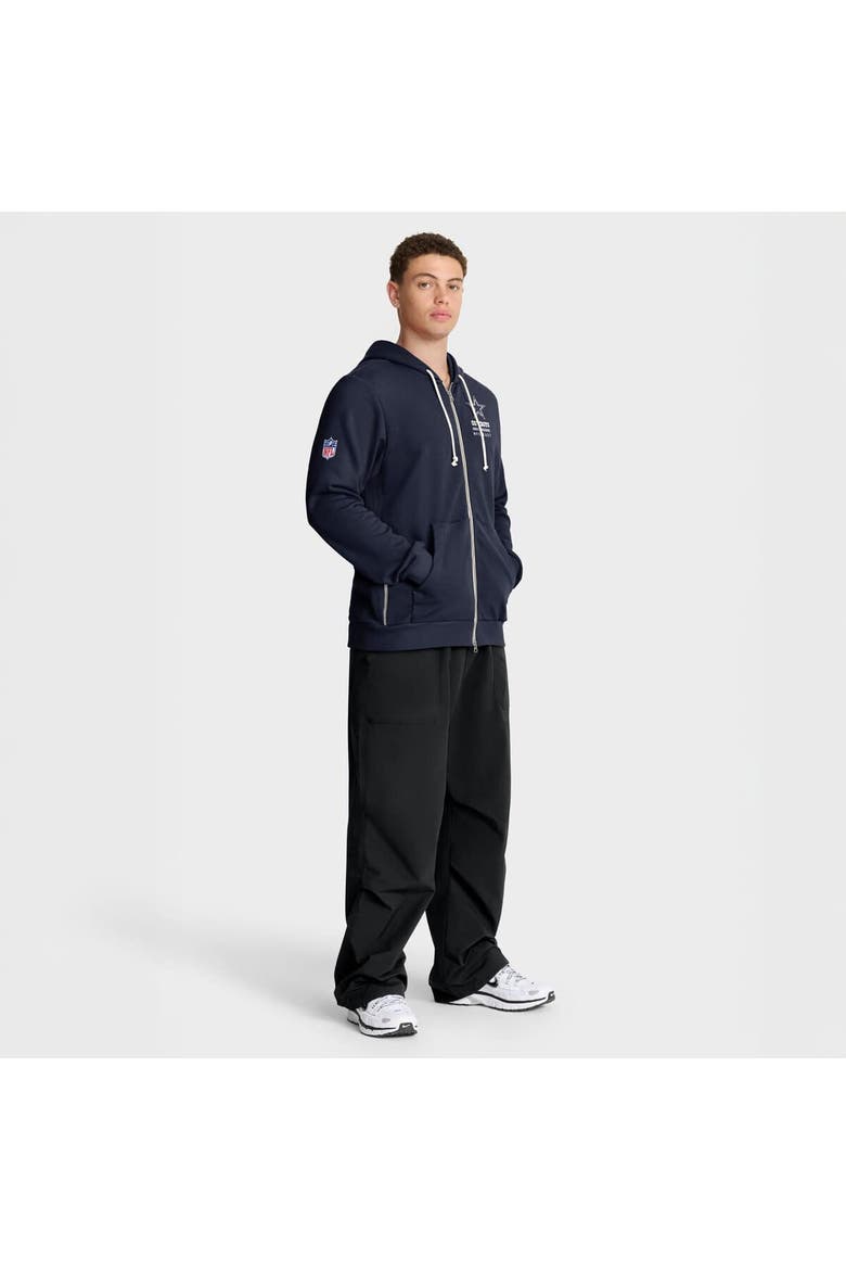 Men's Nike Navy Dallas Cowboys Sideline Standard Issue Utility Player Dri-FIT Full-Zip Hoodie, Alternate, color, Navy