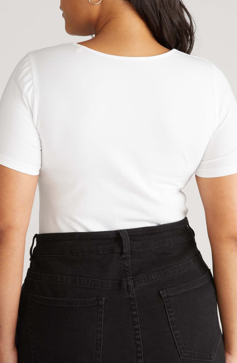 Universal Standard Cool Stretch Cotton Jersey T-Shirt, Alternate, color, White