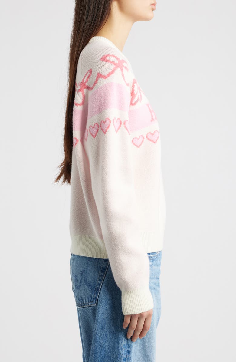 HAPPY CAMP3R Sweet Bow Blair Sweater, Alternate, color, Cream