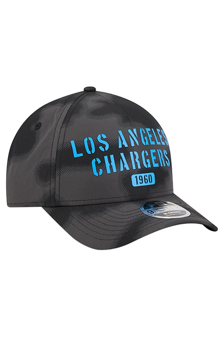 Men's New Era Gray Los Angeles Chargers Halftone Camo 9FORTY Hat, Alternate, color, Gray