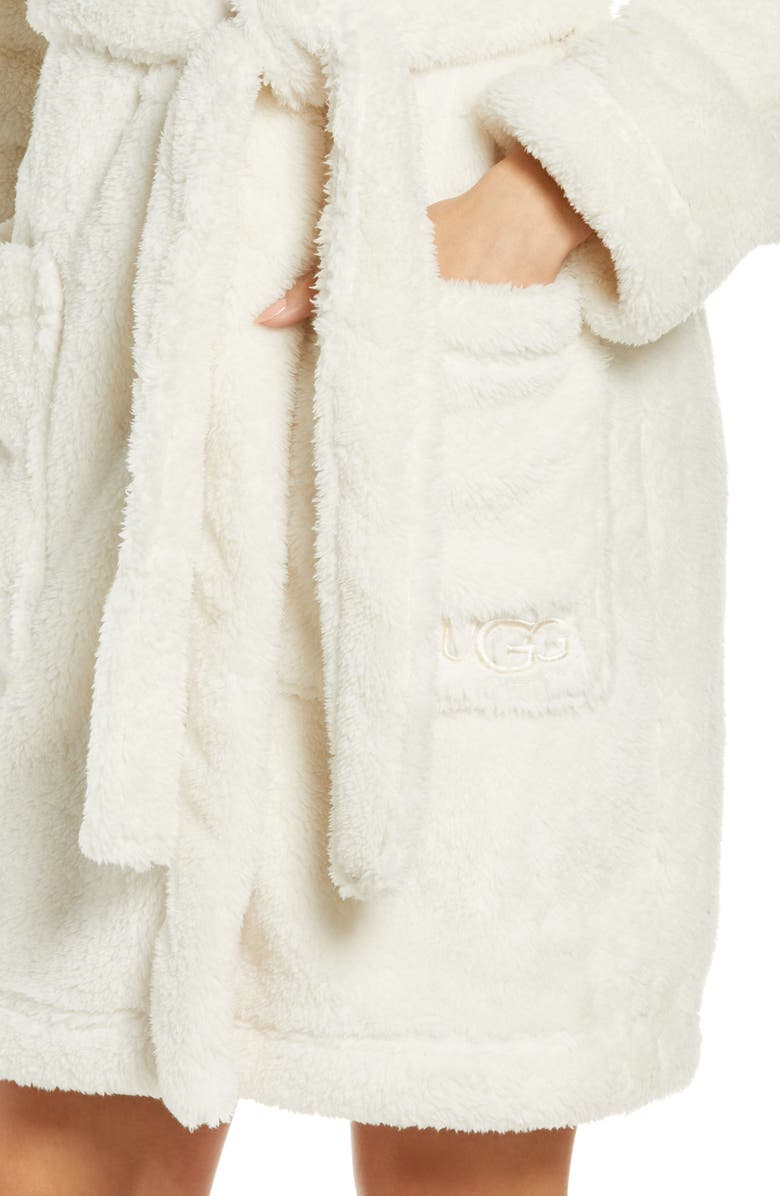 UGG<sup>®</sup> Aarti Faux Shearling Hooded Robe, Alternate, color, Crm