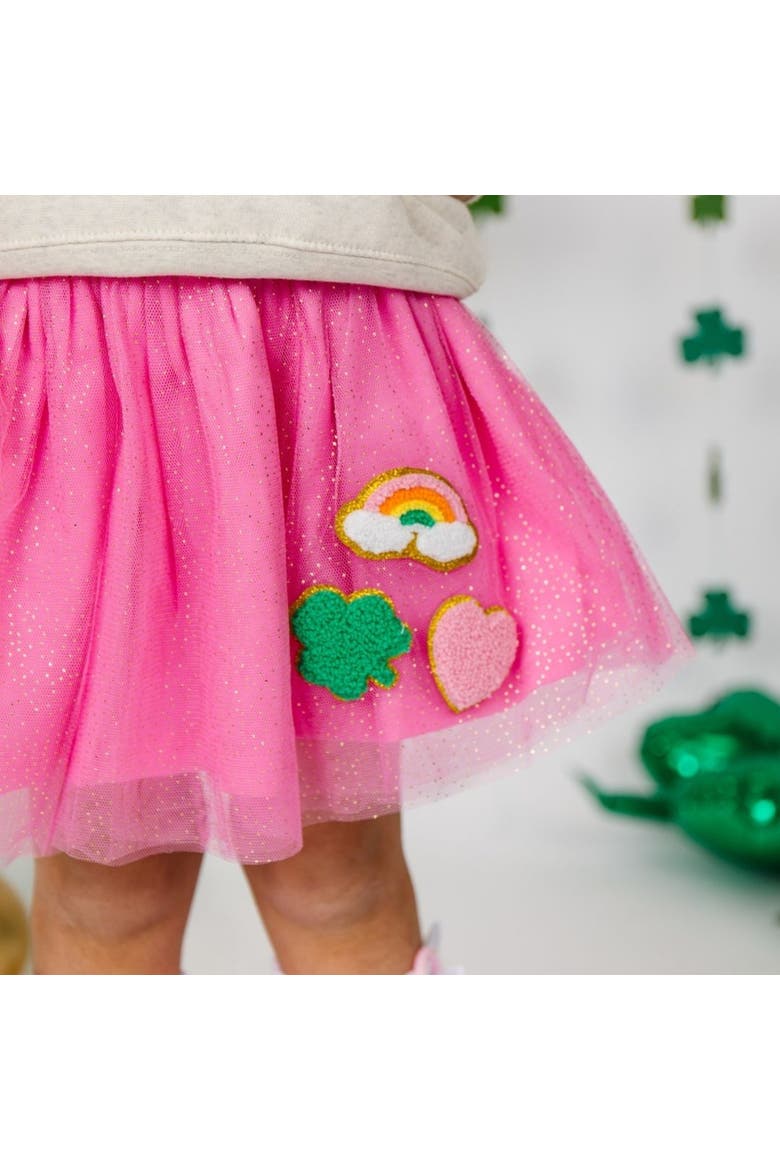 Lucky Patch St. Patrick's Day Tutu, Alternate, color, Raspberry