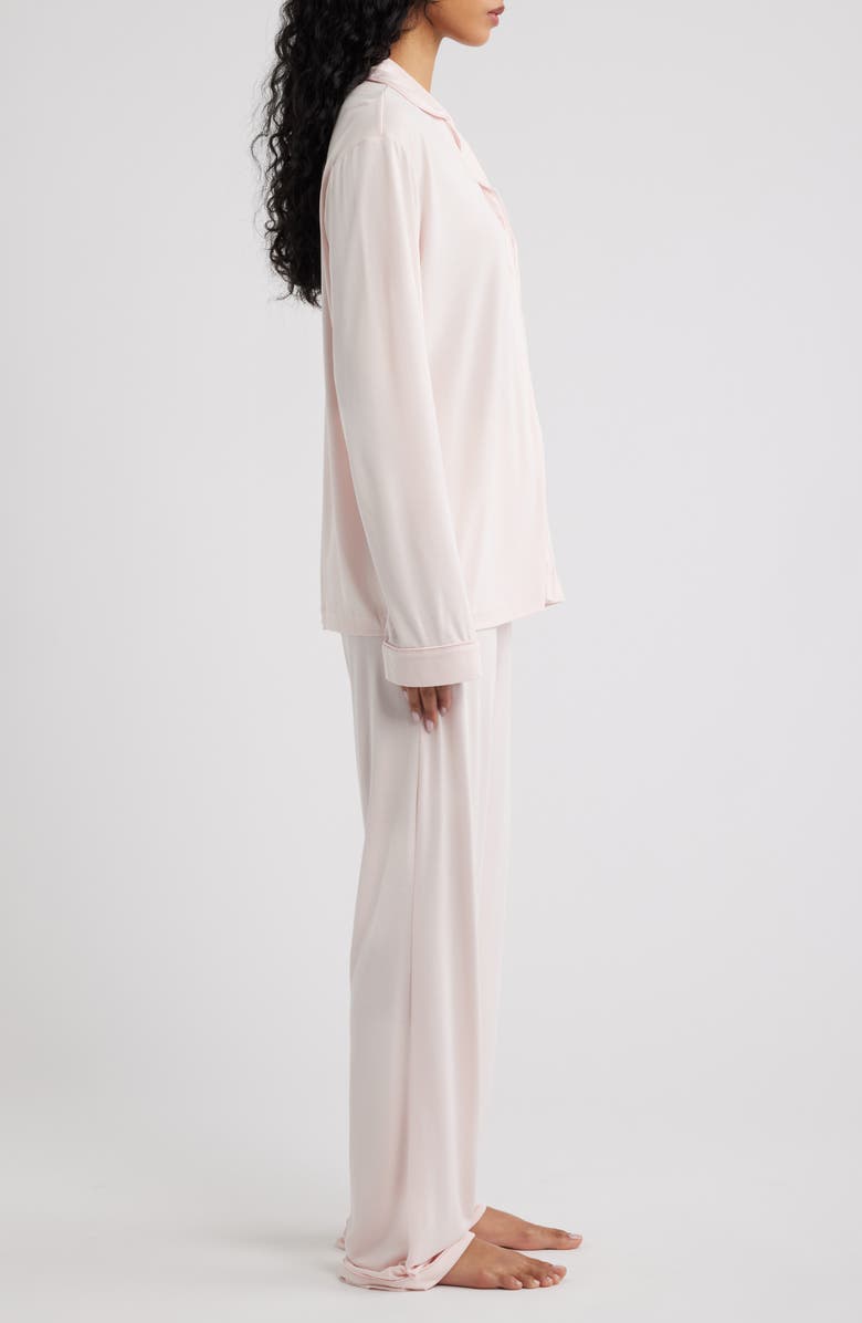 HOUSE OF CB Classic Soft Modal Blend Pajamas, Alternate, color, Pink