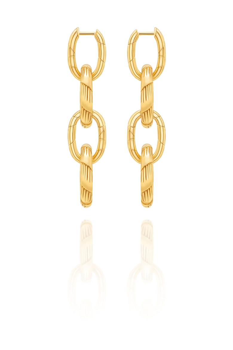 Eternity Earrings, Alternate, color, Gold