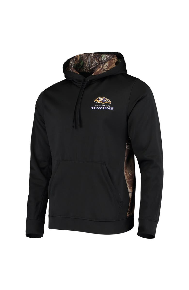 DUNBROOKE Men's Dunbrooke Black/Realtree Camo Baltimore Ravens Logo Ranger Pullover Hoodie, Alternate, color,