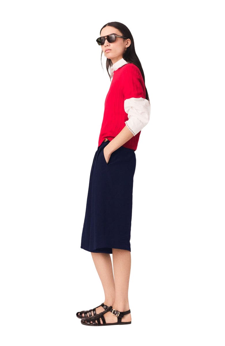 maje Round-neck sweater, Alternate, color, Red