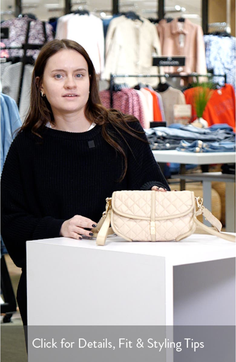 Small Astor Quilted Nylon Convertible Clutch, sales video thumbnail