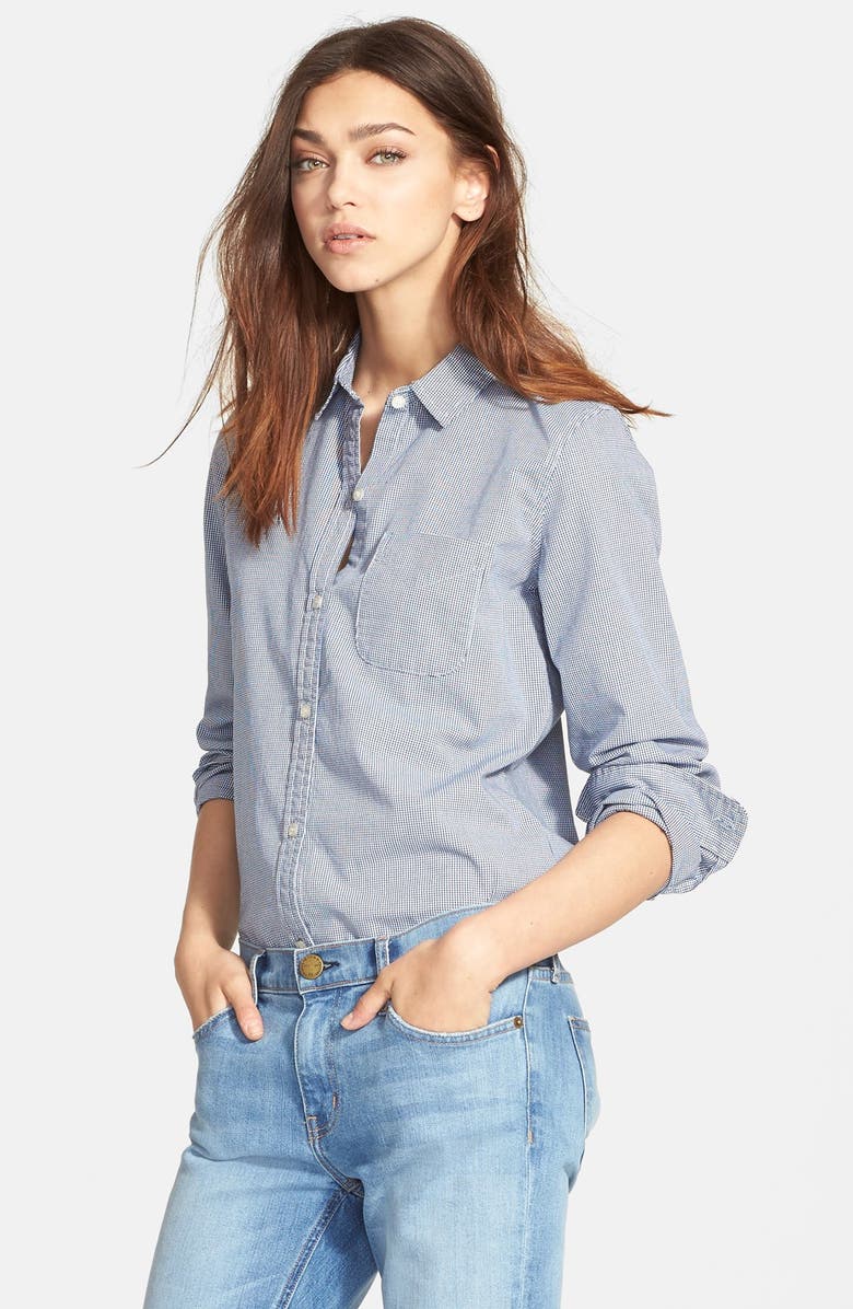 Current/Elliott 'The Slim Boy' Micro Houndstooth Shirt, Main, color,