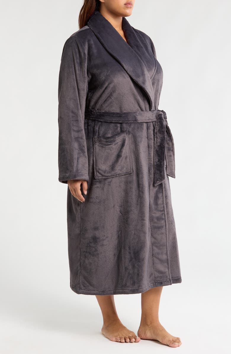 Nordstrom Shawl Collar Plush Robe, Alternate, color, Grey Stonehenge