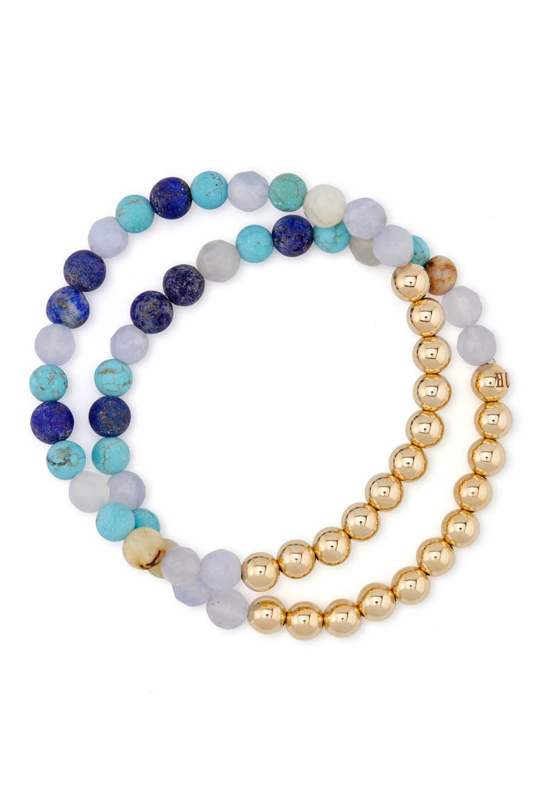 N16 Protection & Inner Strength Set of 2 Healer's Bracelets, Alternate, color, YELLOW GOLD