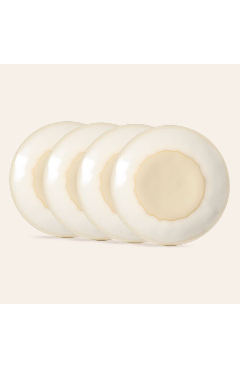 Zsa Zsa Zsu Leiria Cake Plate Stoneware 9 In Set Of 4, Main, color, Cream