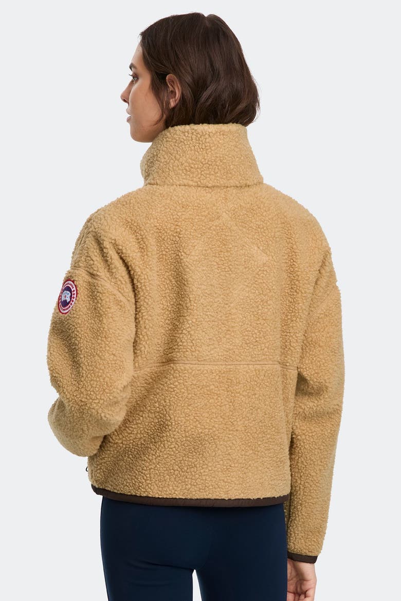 Simcoe Zip Up Fleece Jacket, Alternate, color, Ecru Beige/Terra