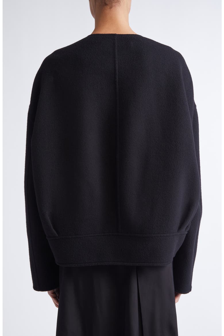 Double Face Virgin Wool & Cashmere Jacket, Alternate, color, 00N99 BLACK