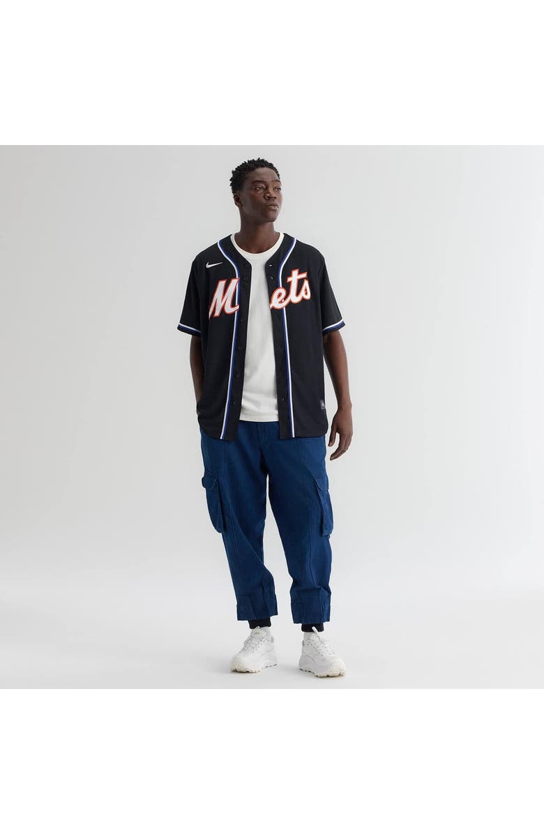 Nike Men's Nike Juan Soto New York Mets Fashion Replica Black Out Jersey, Alternate, color, Black