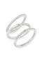 Set of 3 Cubic Zirconia Inset Stacking Band Rings