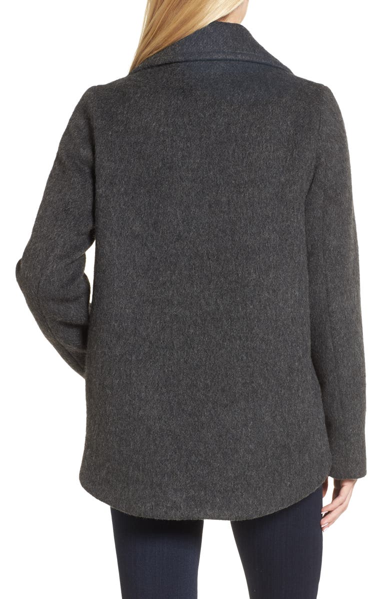 Laundry by Shelli Segal Plaid Swing Coat, Alternate, color,