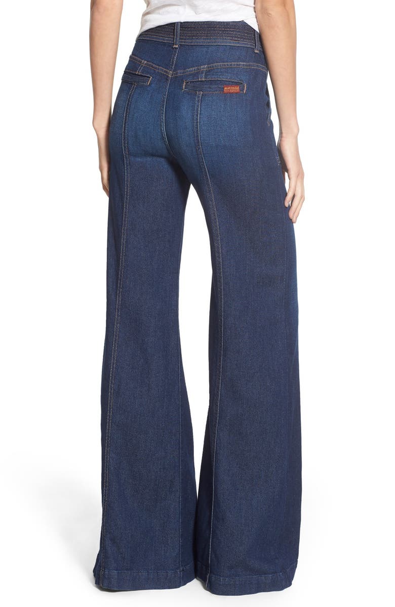 7 For All Mankind <sup>®</sup> High Rise Palazzo Jeans, Alternate, color,