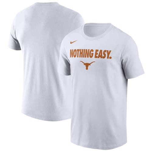 Nike White Texas Longhorns 2025 On-court Bench T-shirt